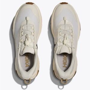 Hoka Cream and Brown Athletic Shoes